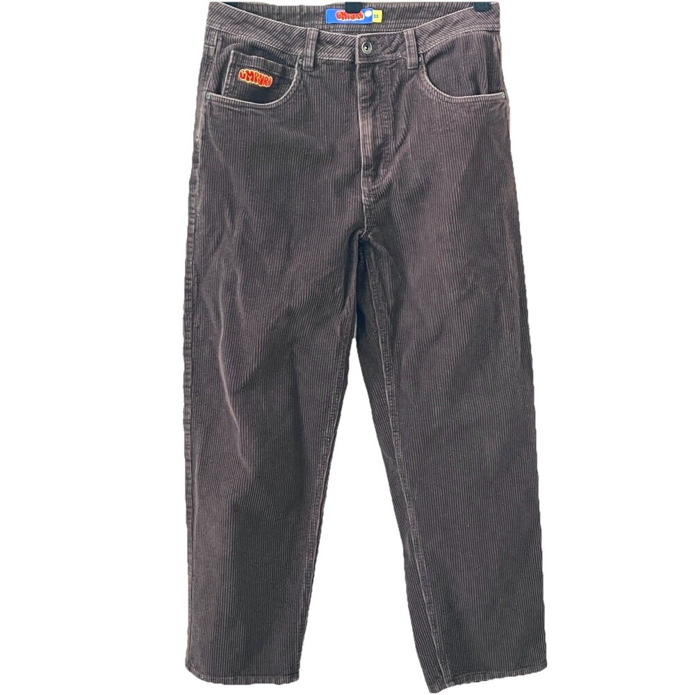 Empyre Men’s Brown Corduroy Pants 32 Loose Fit Wide Leg Baggy Skate Cords